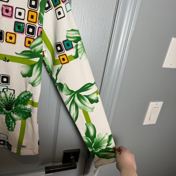 NWT VTG Miss Sixty RARE SAMPLE Top Sz Large Y2K Tropical Graphic Italy Geometric - Picture 5 of 16